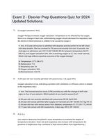 Exam 2 - Elsevier Prep Questions Quiz for 2024 Updated Solutions.