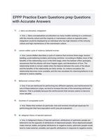 EPPP Practice Exam Questions prep Questions  with Accurate Answers