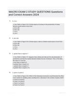 MACRO EXAM 2 STUDY QUESTIONS Questions and Correct Answers 2024