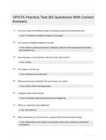 OPOTA Practice Test |83 Questions| With Correct Answers.