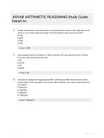 ASVAB ARITHMETIC REASONING Study Guide Rated A+