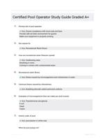 Certified Pool Operator Study Guide Graded A+