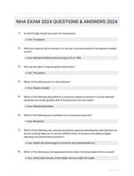 NHA EXAM 2024 QUESTIONS & ANSWERS 2024