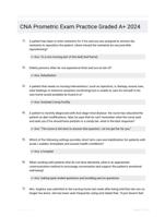 CNA Prometric Exam Practice Graded A+ 2024