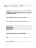 322 quiz 1 Study Guide Graded A+