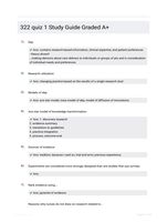 322 quiz 1 Study Guide Graded A+