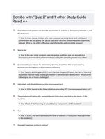 Combo with "Quiz 2" and 1 other Study Guide Rated A+