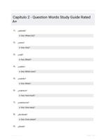 Captulo 2 - Question Words Study Guide Rated A+