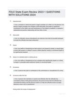 FDLE State Exam Review 2023 1 QUESTIONS WITH SOLUTIONS 2024