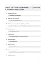 Ohio GXMO Study Guide Review (223 Questions & Answers) Latest Update