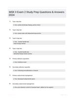 MSK II Exam 2 Study Prep Questions & Answers 2024