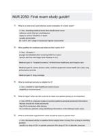NUR 2050: Final exam study guide!!