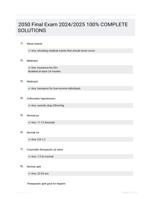 2050 Final Exam 2024/2025  100%  COMPLETE SOLUTIONS