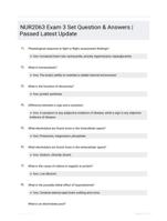 NUR2063 Exam 3 Set Question & Answers | Passed Latest  Update