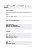 PNR 206 Exam 3 Review With 100% Correct Answers