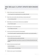 NSG 500 exam 3 LATEST UPDATE NEW GRADED A+