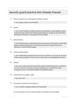 security guard practice test Already Passed