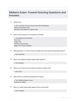 Midterm Exam- Funeral Directing Questions and Answers