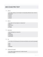 ABO EXAM PRE-TEST