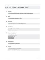 PTA 151 EXAM 3 Accurate 100%
