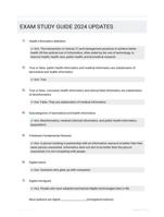 EXAM STUDY GUIDE 2024 UPDATES