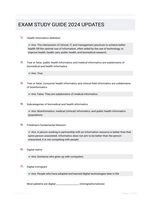 EXAM STUDY GUIDE 2024 UPDATES