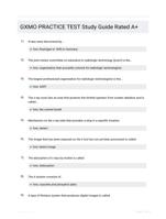 GXMO PRACTICE TEST Study Guide Rated A+
