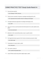 GXMO PRACTICE TEST Study Guide Rated A+