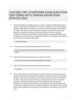 LSUE BIOL1001.26 MIDTERM EXAM QUESTIONS (200 TERMS) WITH VERIFIED DEFINITIONS UPDATED 2024