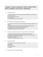 Chapter 2 Exam Questions 2024/ QUESTIONS WITH CORRECT DETAILED /VERIFIED