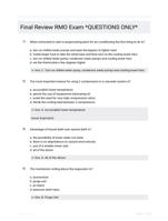 Final Review RMO Exam *QUESTIONS ONLY*