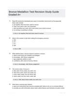 Bronze Medallion Test Revision Study Guide Graded A+