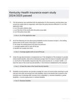 Kentucky Health Insurance exam study 2024/2025 passed