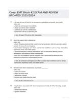 Coast EMT Block #2 EXAM AND REVIEW UPDATED 2023/2024