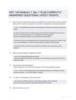 NST 160 Midterm 1 (lec 1-5) 68 CORRECTLY ANSWERED QUESTIONS LATEST UPDATE