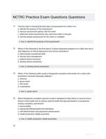 NCTRC Practice Exam Questions Questions