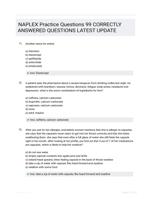 NAPLEX Practice Questions 99 CORRECTLY ANSWERED QUESTIONS LATEST UPDATE