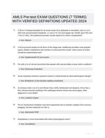 AMLS Pre-test EXAM QUESTIONS (7 TERMS) WITH VERIFIED DEFINITIONS UPDATED 2024