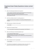 Capstone Exam Study Questions review correct 100%