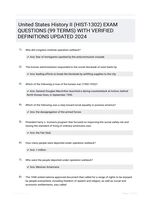 United States History II (HIST-1302) EXAM QUESTIONS (99 TERMS) WITH VERIFIED DEFINITIONS UPDATED 2024