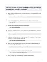 life and health insurance EXAM Exam  Questions With Expert Verified  Solutions