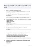 Chapter 1 Exam Questions Questions & Answers 2024