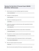 Review for the End of Course Exam (MAIN REVIEW)  100%Correct