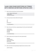Inside LVMH EXAM QUESTIONS (65 TERMS) WITH VERIFIED DEFINITIONS UPDATED 2024