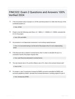 FINC322: Exam 2 Questions and Answers 100% Verified 2024