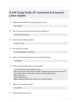 & SAE Study Guide (41 Questions & Answers) Latest Update