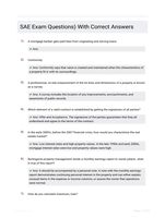 SAE Exam Questions) With Correct Answers