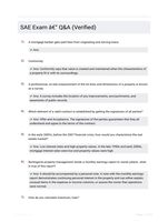 SAE Exam - Q&A (Verified)