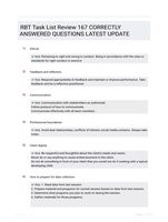 RBT Task List Review 167 CORRECTLY ANSWERED QUESTIONS LATEST UPDATE