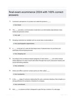 final exam ecommerce 2024 with 100% correct answers